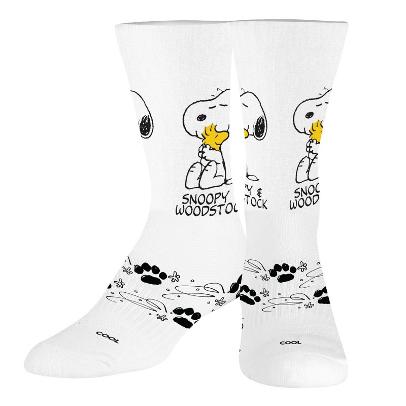 Cool Socks, Snoopy & Woodstock, Funny Novelty Socks, Large, 2 of 6