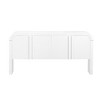 MDF Console Table with Painted Finish, 4 Doors, Adjustable Shelves and Pine Frame, Stylish Entryway Cabinet - 3 of 4
