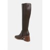 Menomi Faux Leather Block Heel Boots Women - 3 of 4