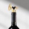 Unique Bargains Bottle Stoppers Heart with "Love" Zinc Alloy PTR Rose 3.54"x1.77"x0.79" 1 Pc - 2 of 3