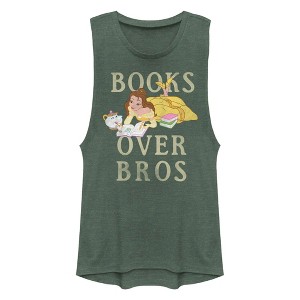 Junior's Beauty and the Beast Books Over Bros Festival Muscle Tee - 1 of 4