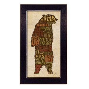 Fisfet "Cabin rules" By Lauren Rader, Printed Wall Art, Ready To Hang Framed Poster, Black Frame - 1 of 4