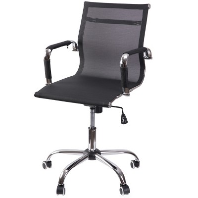 Bold Tones Mesh Swivel Office Chair with Adjustable Height and Casters, Black