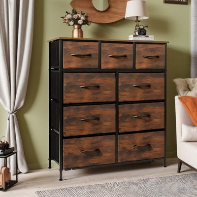FONTOI Decorative Storage Cabinets, Classic Decorative Cabinet, Cabinet with Interior Design, Black, 38"*13"*7"