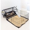 Midlee Small Animal Guinea Pig House and Habitat Canvas Bottom Water Bottle Feeder with Playpen - 2 of 3