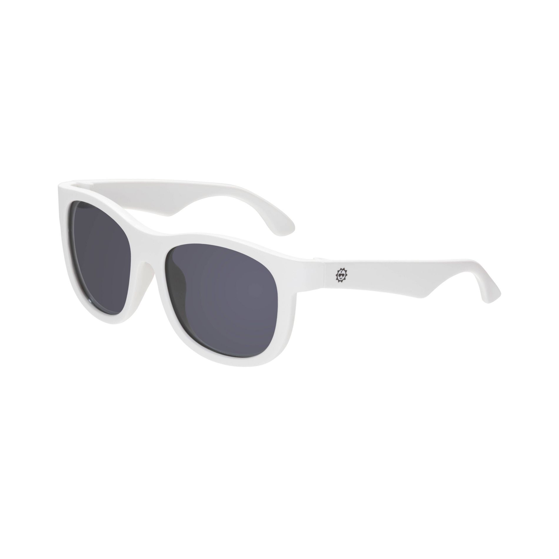 Little Suns by Babiators Rubber Navigator Sunglasses - White: UV Protection, One Size Fits Most