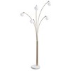 Signature Design by Ashley Taliya Arc Floor Lamp White/Metallic: Contemporary 5-Head, Dimmable, Marble Base - 2 of 4