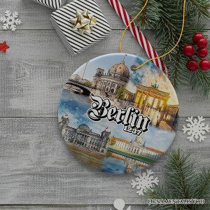 Culturally Artistic Berlin City Ceramic Ornament, Germany Historical Heritage Christmas Gift and Souvenir| OrnamentallyYou - 1 of 4
