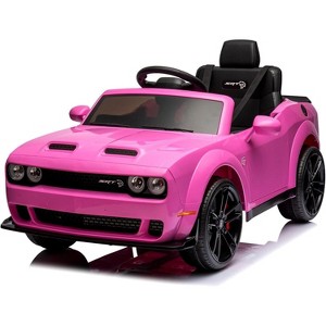 Kids Electric Car | Licensed Dodge Challenger Ride-On 12V Battery-Powered Vehicle with Remote, LED Lights, Bluetooth, MP3 for Boys and Girls - 1 of 4