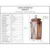 Urban Ambiance Luxury Vintage Outdoor Wall Sconce 21.5''H x 10''W,  Antique Copper Finish,  Buffalo Collection, UHP1411 - 3 of 4