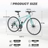7 Speed Hybrid Bike Aluminum Alloy Frame Double Disc Brakes 700C Road Bike For Men Women's City Bicycle - 2 of 4