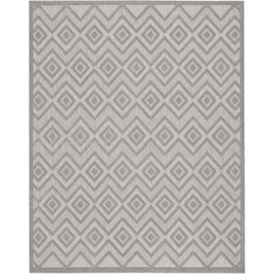 Nourison Versatile Solid Diamond Indoor Outdoor Flatweave Area Rug