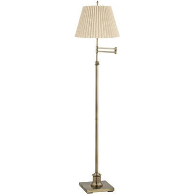 360 Lighting Westbury Adjustable Height Beige Pleated Shade Floor Lamp