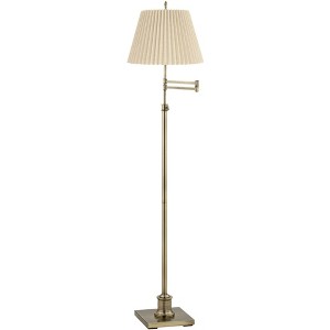 360 Lighting Westbury Adjustable Height Beige Pleated Shade Floor Lamp - 1 of 4