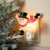 5"H Sullivans Ice Skating Snowman Nightlight  Multicolored - 3 of 4