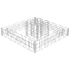 vidaXL Gabion Planter Galvanized Steel 47.2"x47.2"x7.8" - 2 of 4