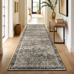 Soft Vintage Boho Rug for Living Room, Washable and Non-Shedding, Non-Slip Low Pile Floor Carpet, Ideal for Bedroom and Dining Room. - 1 of 4