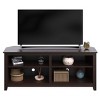 Entertainment Center - TV Stand Supports up to 65-inch TVs - Traditional Design with 4 Cubbies and 2 Shelves by Lavish Home (Espresso) - 3 of 4