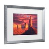 Trademark Fine Art - R W Hedge Fiery Castles Matted Framed Art - 3 of 4