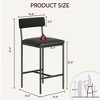 Kitchen Table Set Dining Table and Chairs for 2 with Storage Shelf and Upholstered Chairs, Bar Dining Table Set for Small Spaces Apartment - 3 of 4