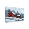 Trademark Fine Art -Debbi Wetzel 'Red Barn Winter' Canvas Art - 4 of 4
