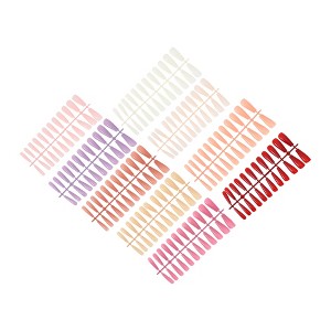 Unique Bargains Women's Elegant Fake Nails Colorful 240-pieces Per Set - 1 of 4