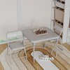 Boys and Girls Folding Table and Chair Set of 3, Featuring a Portable Table and Chairs with Ssoft Pu Cushions. No Assembly is Required - 2 of 4