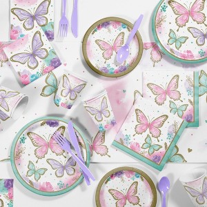 Golden Butterfly Party Supplies Kit - 1 of 4