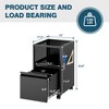 Mlezan Mobile Drawer File Cabinet: Metal, Rolling Design with Shelves. Fits Letter/Legal/F4/A4 Files, Ideal for Home or Office Organization. - 3 of 4