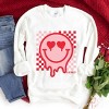 Simply Sage Market S.W.Smiley Valentine Smiley Checkered Sweatshirt - 3 of 4