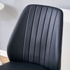 Sapphtopaz Modern PU Dining Chairs Armless Upholstered Living Room Chairs with Extended Backrest and Metal Legs Chair for Dining Room - 4 of 4