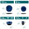 vancasso 16 Pieces Blue Dinnerware Set, Reactive Glaze Dish Set, Plates and Bowls Set for 4 - 2 of 4