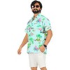 LA LEELA Men's Hawaiian Shirts Short Sleeve Button Down Shirt Mens Shirts Casual Vacation Party Caribbean Shirts for Men XXL Cerulean, Landscape - 2 of 4