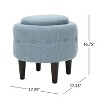 Tafton Club Chair and Ottoman Fabric Upholstered Linen & Cotton-Christopher Knight Home - 4 of 4