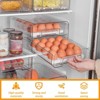 LunaLulinlk Fridge Drawers with Lids Stackable Pull Out Fridge Storage Containers Double Layer Clear Plastic Refrigerator Organizer Bins - 3 of 4