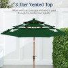 Best Choice Products Woodgrain Pattern 10ft 3-Tier Solar Patio Umbrella w/ 24 LED Lights, Tilt - 4 of 4
