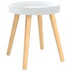 vidaXL Side Table White 15 in.x15 in.x15.7 in. Engineered Wood&Solid Wood Pine - 2 of 4