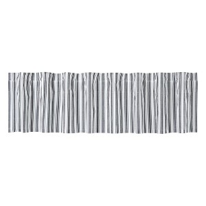 Sawyer Mill Black Ticking Stripe Valance 16x72 - 1 of 4