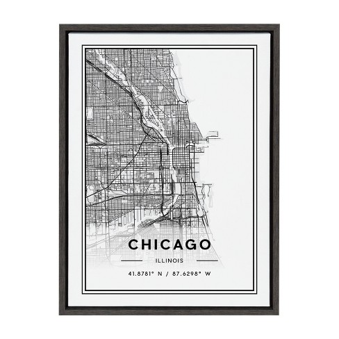 Chicago White Sox Vintage Canvas Map – Retro League Art