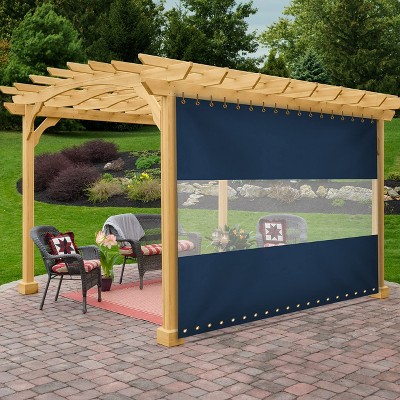 Covers&All Outdoor Clear Panel Curtain, Outdoor Curtains for Patio, Waterproof & Weather Resistant Tarp
