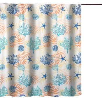 Greenland Home Fashions Montego Bath Shower Curtain - Aqua 72x72