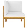 vidaXL 2-seater Patio Bench with Cushion, Solid Acacia Wood - 3 of 4