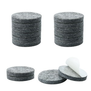 Unique Bargains Felt Self-stick Non-slip Anti-scratch Round Furniture Pads Gray 16 Pcs - 1 of 4