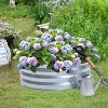 LuxenHome 3ft Round Galvanized Metal Raised Garden Bed Planter Silver - image 2 of 4