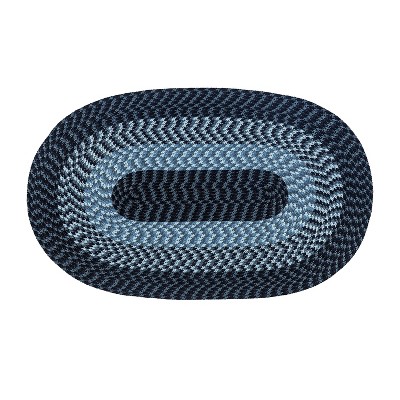 Alpine Collection Burgundy Stripe 100% Polypropylene Durable & Stain Resistant Double Sided Reversible Indoor Area Utility Oval Rug