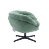 Kumasinova 360° Swivel Accent Chair with Metal Base,Office Chair with Removable Cushion,Chenille Arm Chair for Living Room,Bedroom,Green - 2 of 4