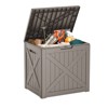 Kumasinova 31.2 Gal Outdoor Storage Deck Box,PP Resin Garden Seat Box with Storage,Versatile Utility Storage Box,Waterproof & UV Protected - 2 of 4