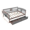 NicBex Twin/Full Size Daybed with 2 Drawers,Wood Day Bed Frame for Bedroom,Living Room,Apartment - 3 of 4