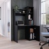 NicBex Home Office Desk 38.7" W Modern Writing Desk with 3-Tier Open Storage Bookshelves, Cabinet and Wooden Frame for Office, Study - 2 of 4