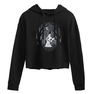 Women's - Pokémon - Mimikyu Forest Cropped Graphic Hoodie - 1 of 3